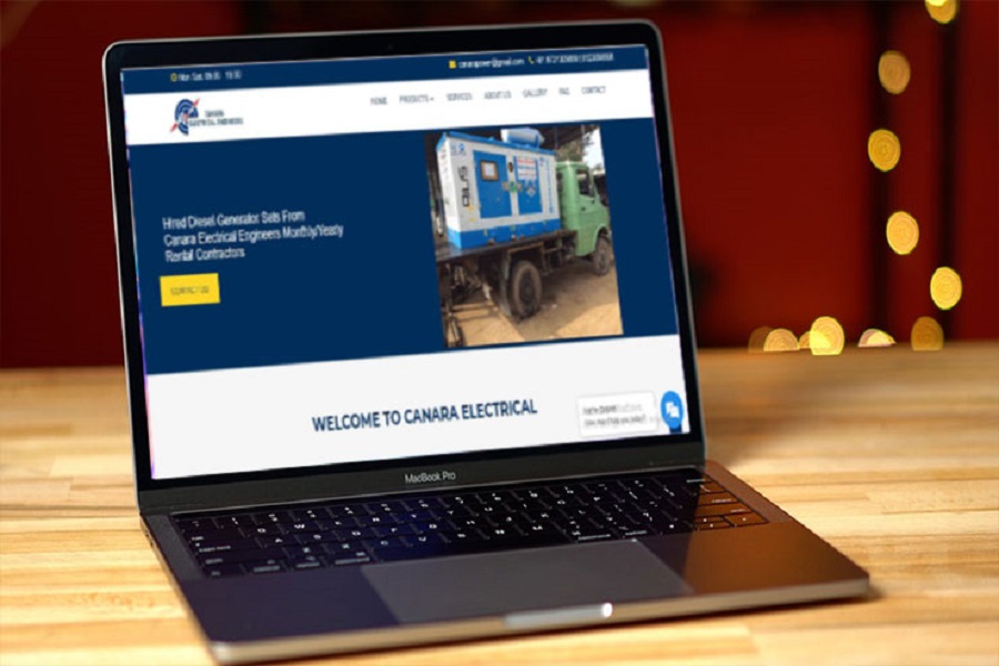 canara generators render infotech, web design, logo